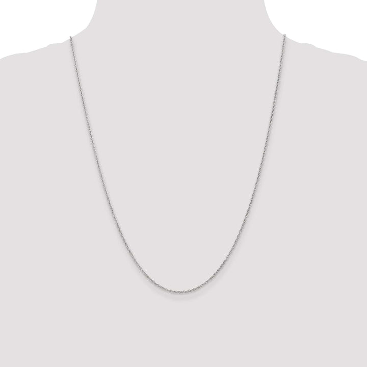 14k White Gold 1.30mm Heavy-Baby Rope Chain