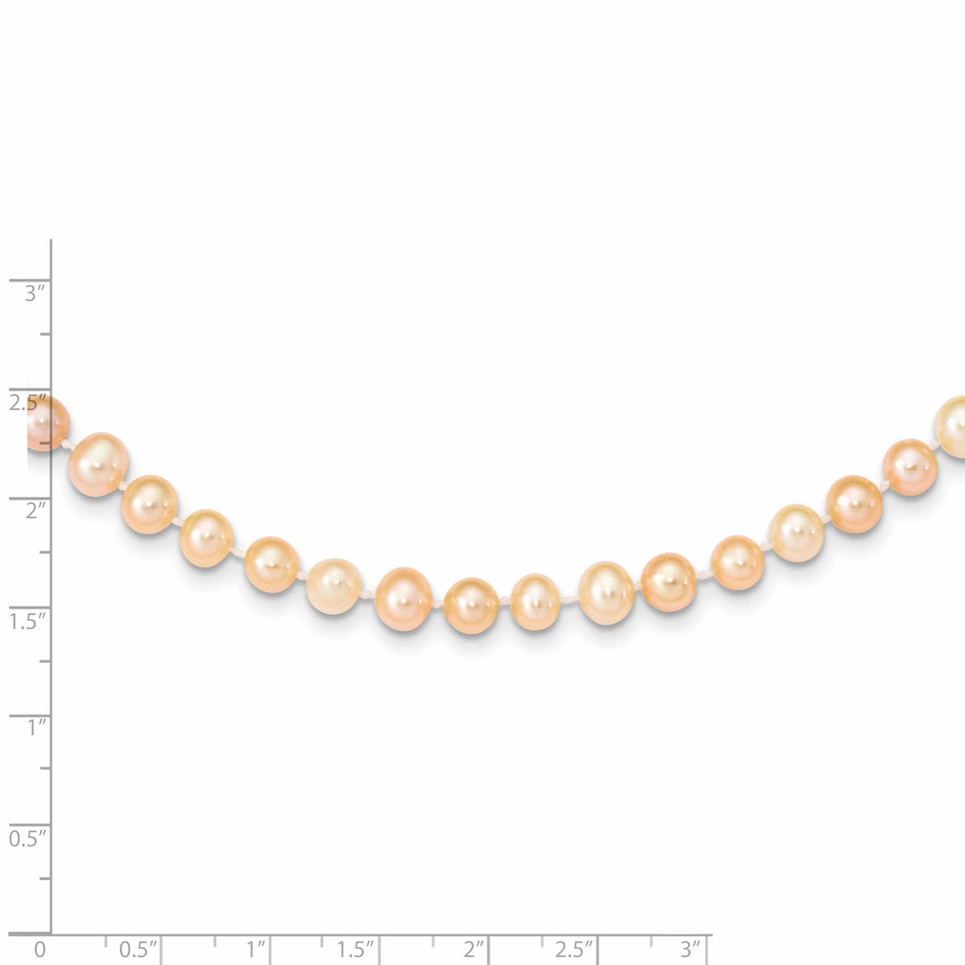 14k Yellow Gold Pink Freshwater Pearl Necklace