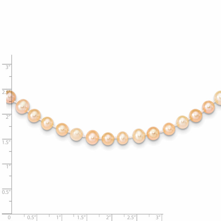 14k Yellow Gold Pink Freshwater Pearl Necklace