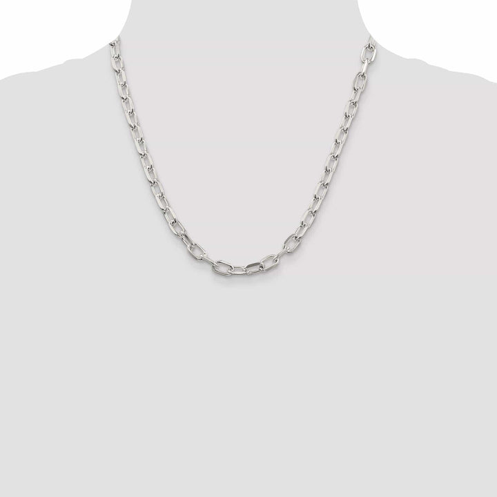 Silver 6.50-mm Fancy D.C Open Link Cable Chain