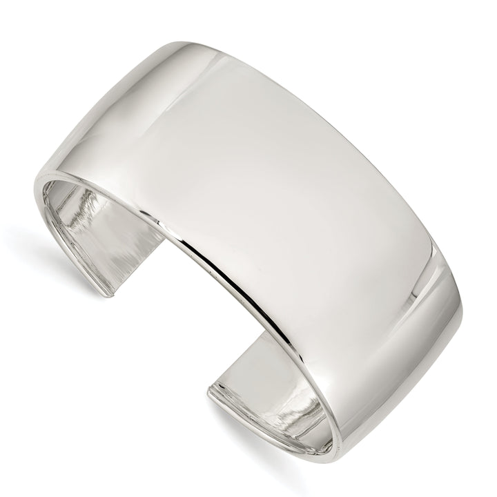 Sterling Silver Polished Finish Cuff Bangle