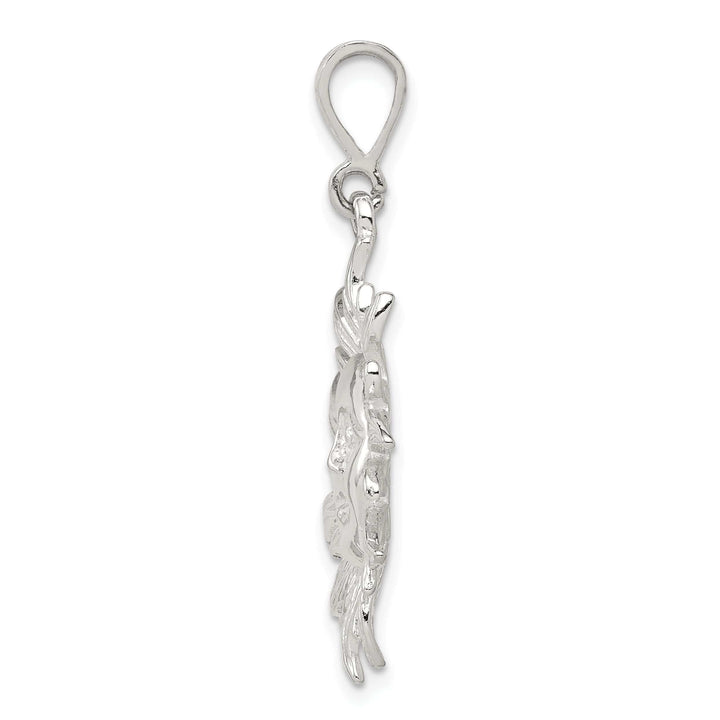 Silver Polished Finish Sun Charm Pendant