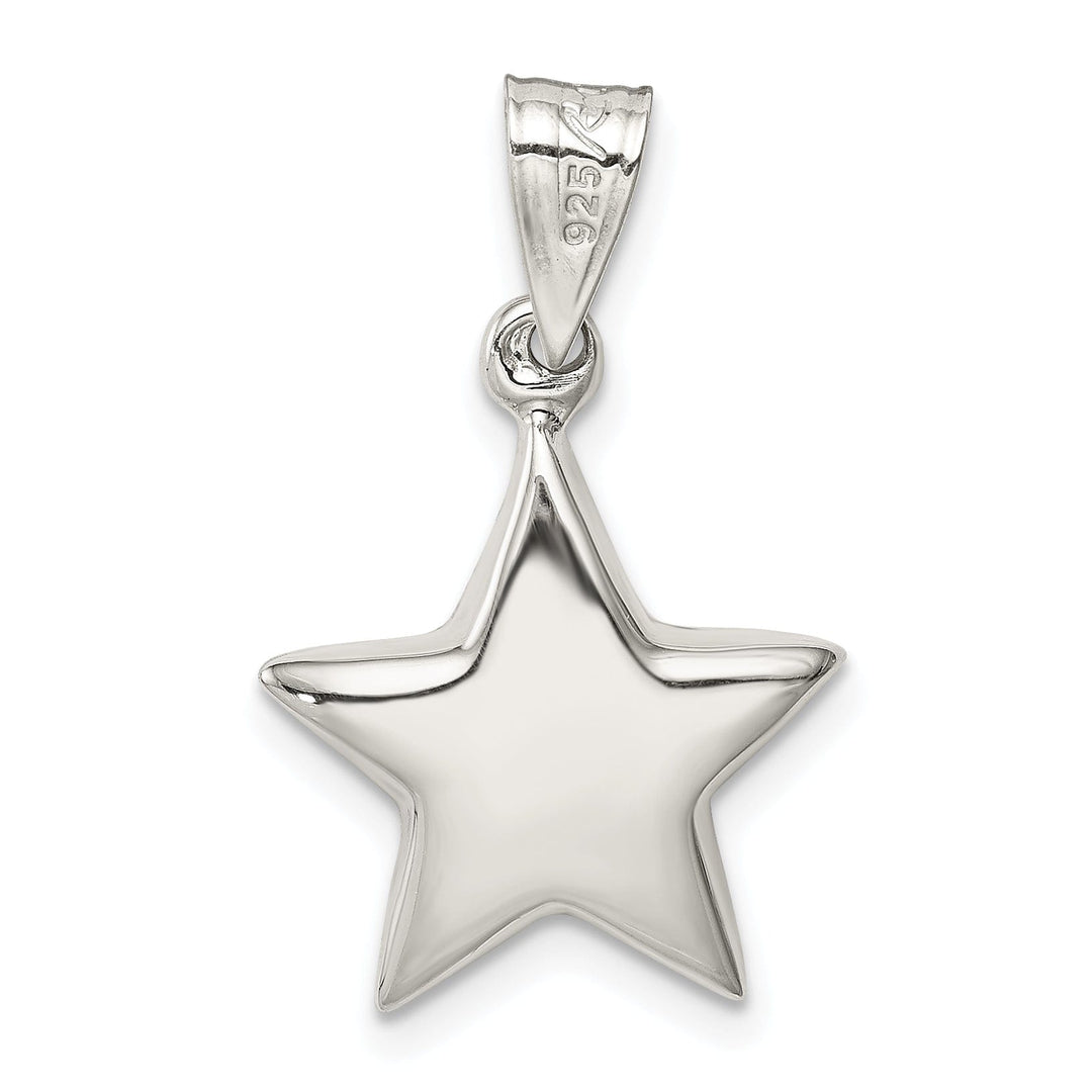 Sterling Silver Hollow 3-D Star Charm Pendant