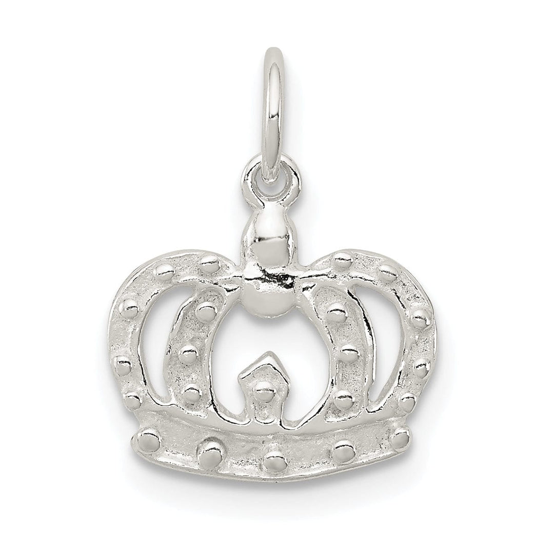 Sterling Silver Polished Finish Crown Charm
