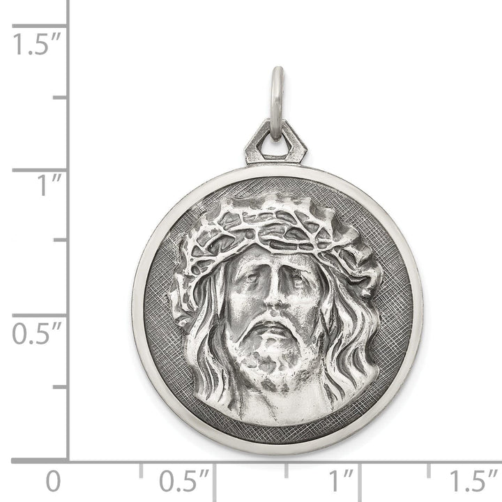 Sterling Silver Antiqued Ecce Homo Medal