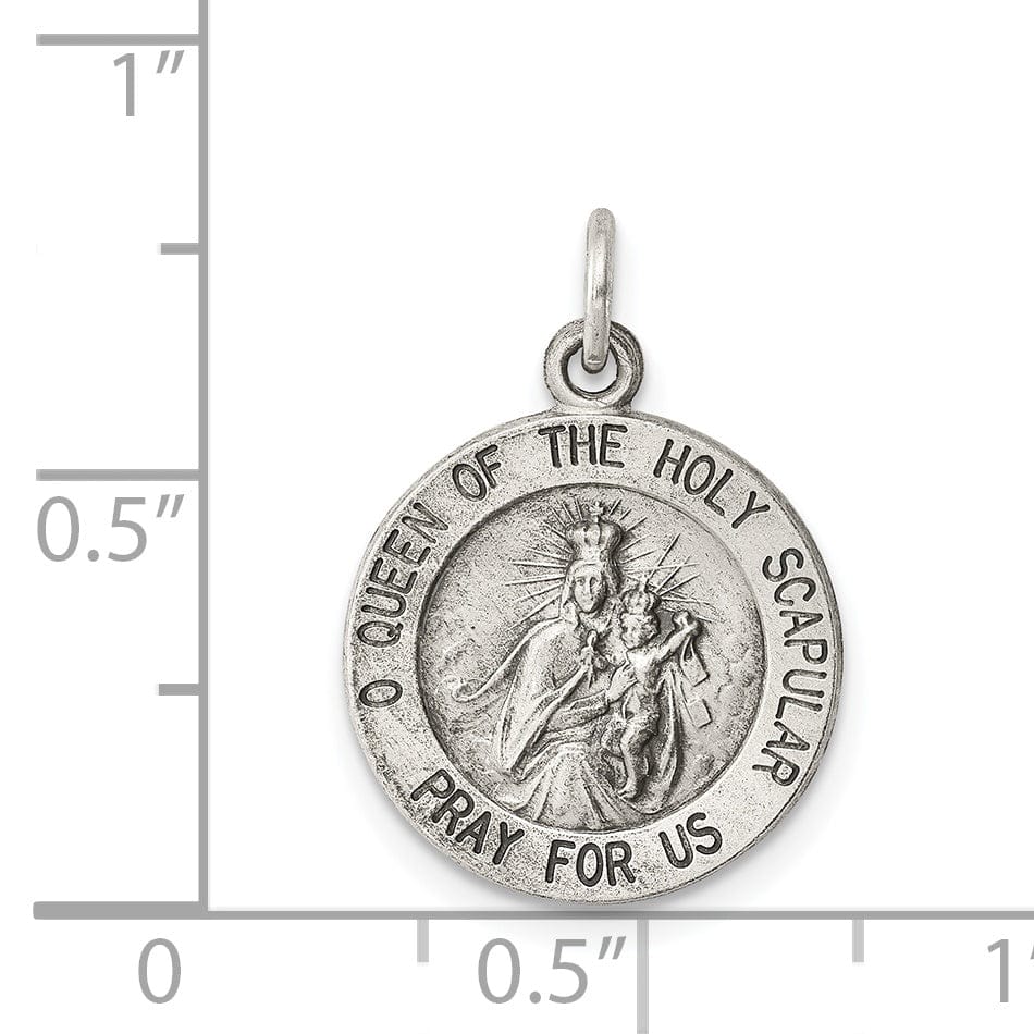 Sterling Silver Queen of the Holy Scapular Medal