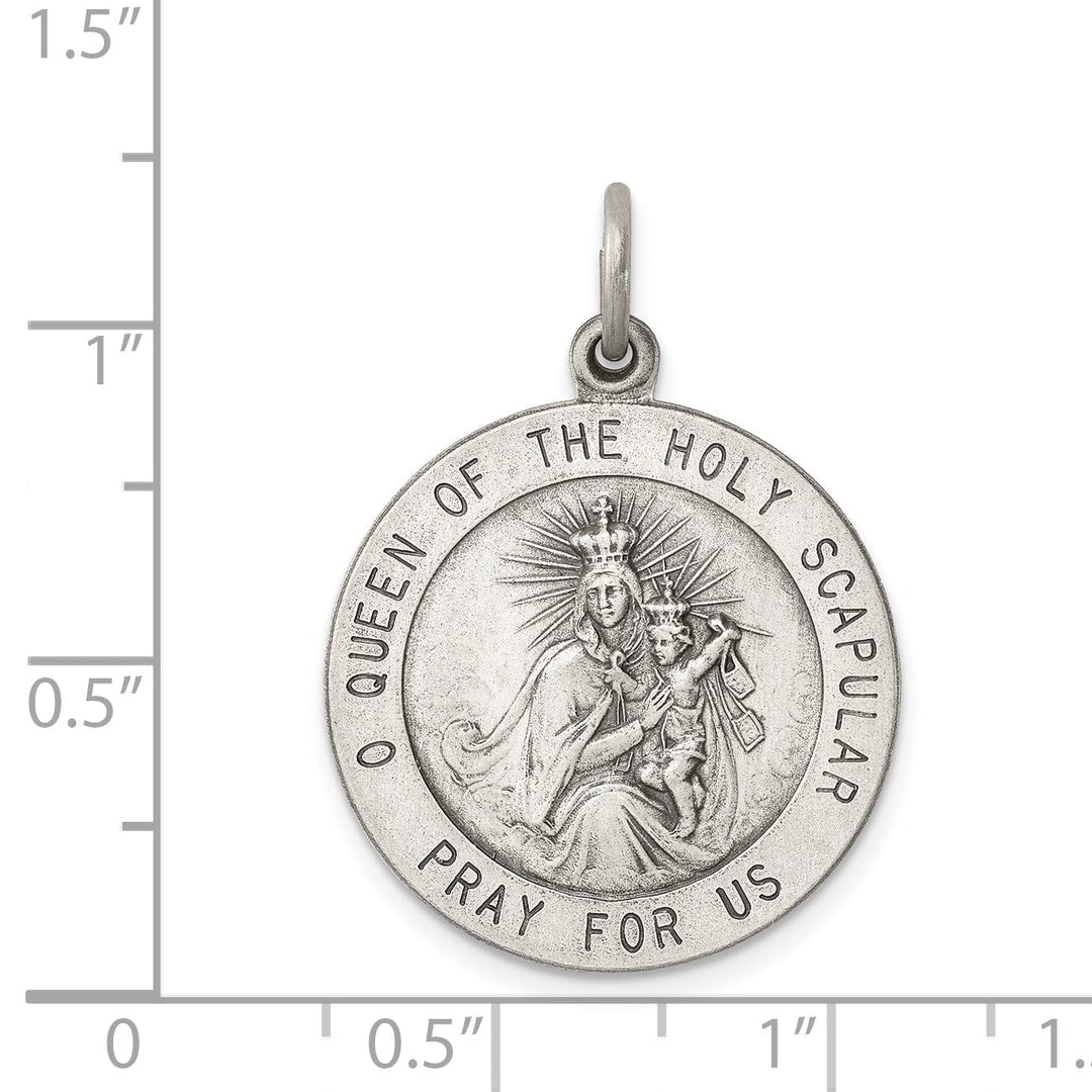 Sterling Silver Queen of the Holy Scapular Medal