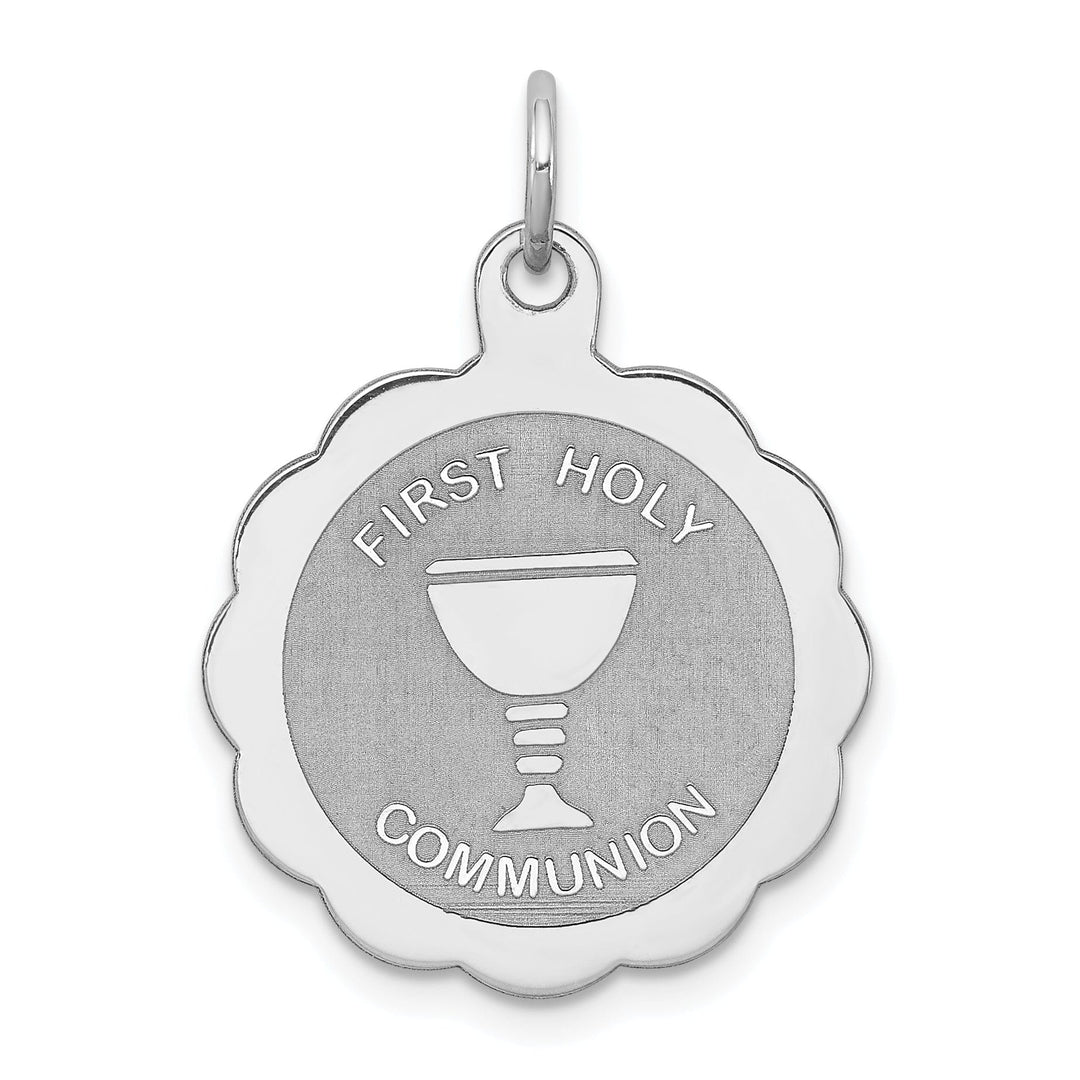 Sterling Silver First Holy Communion Disc Charm