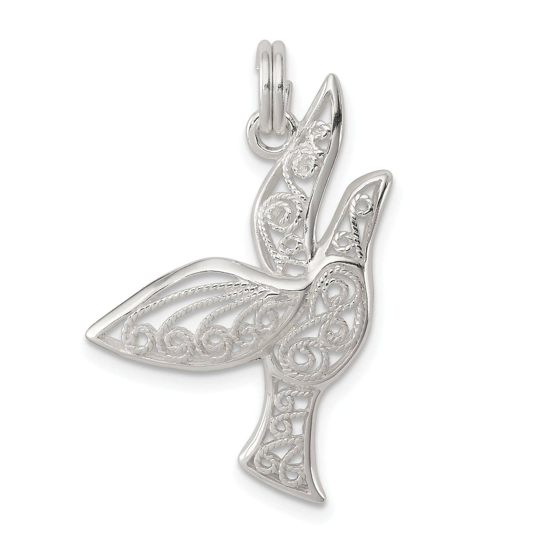 Sterling Silver Filigree Holy Spirit Charm