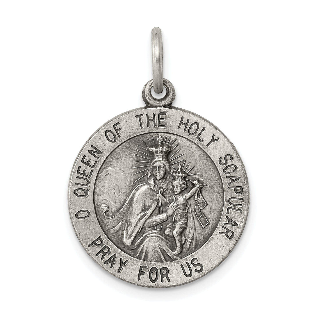 Sterling Silver Queen of the Holy Scapular Medal
