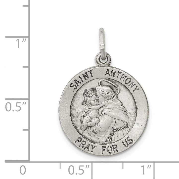 Sterling Silver Antiqued Saint Anthony Medal