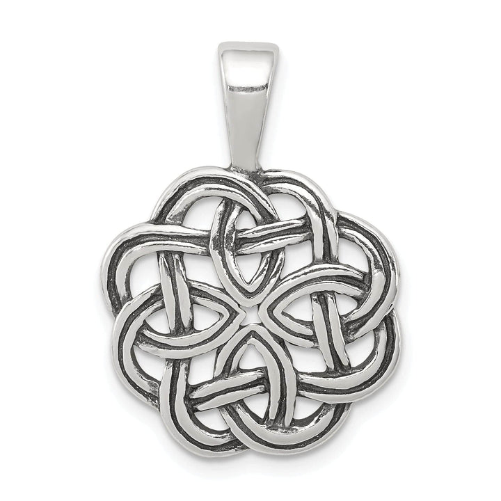 Silver Polished Antiqued Finish Celtic Charm