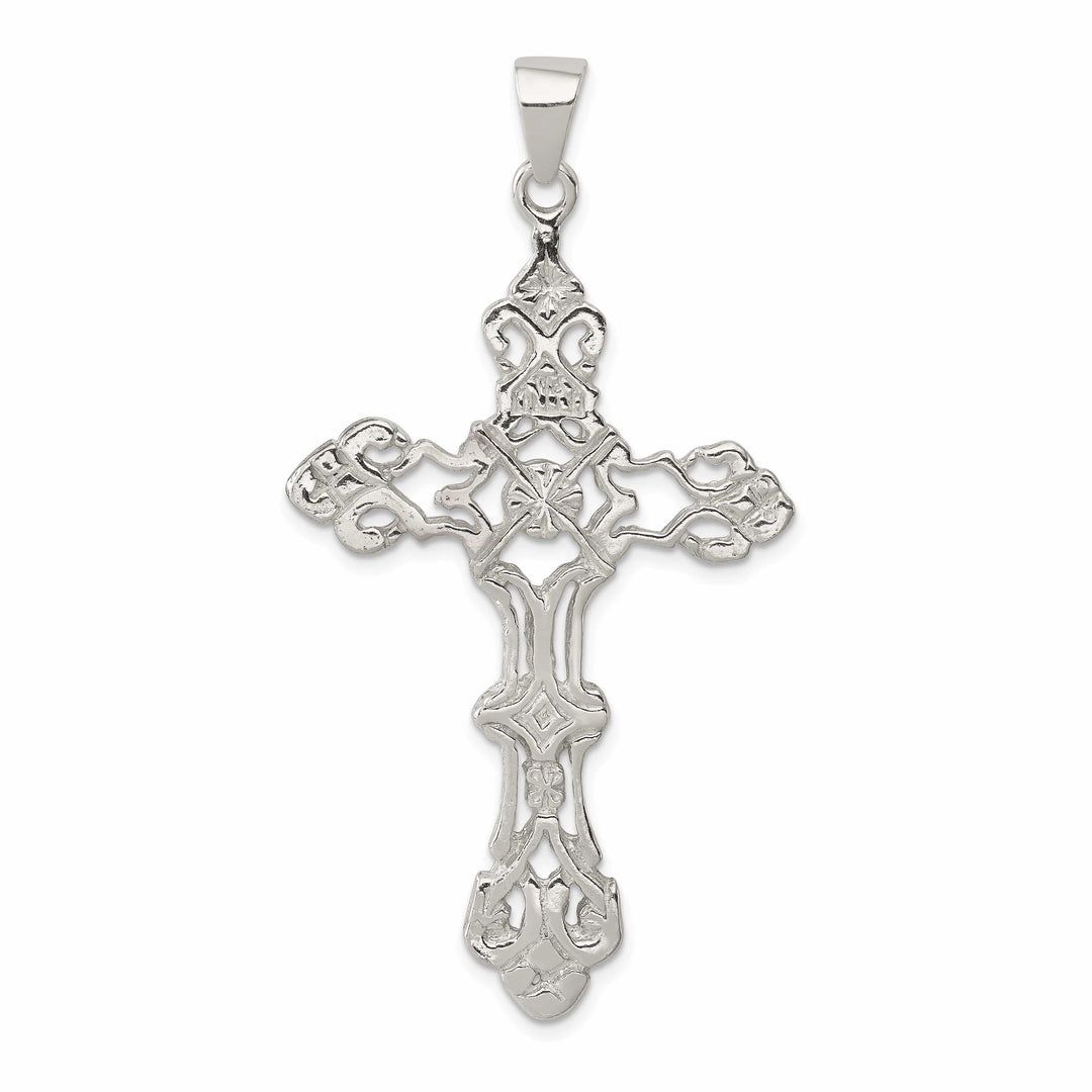 Sterling Silver Polished INRI Cross Pendant