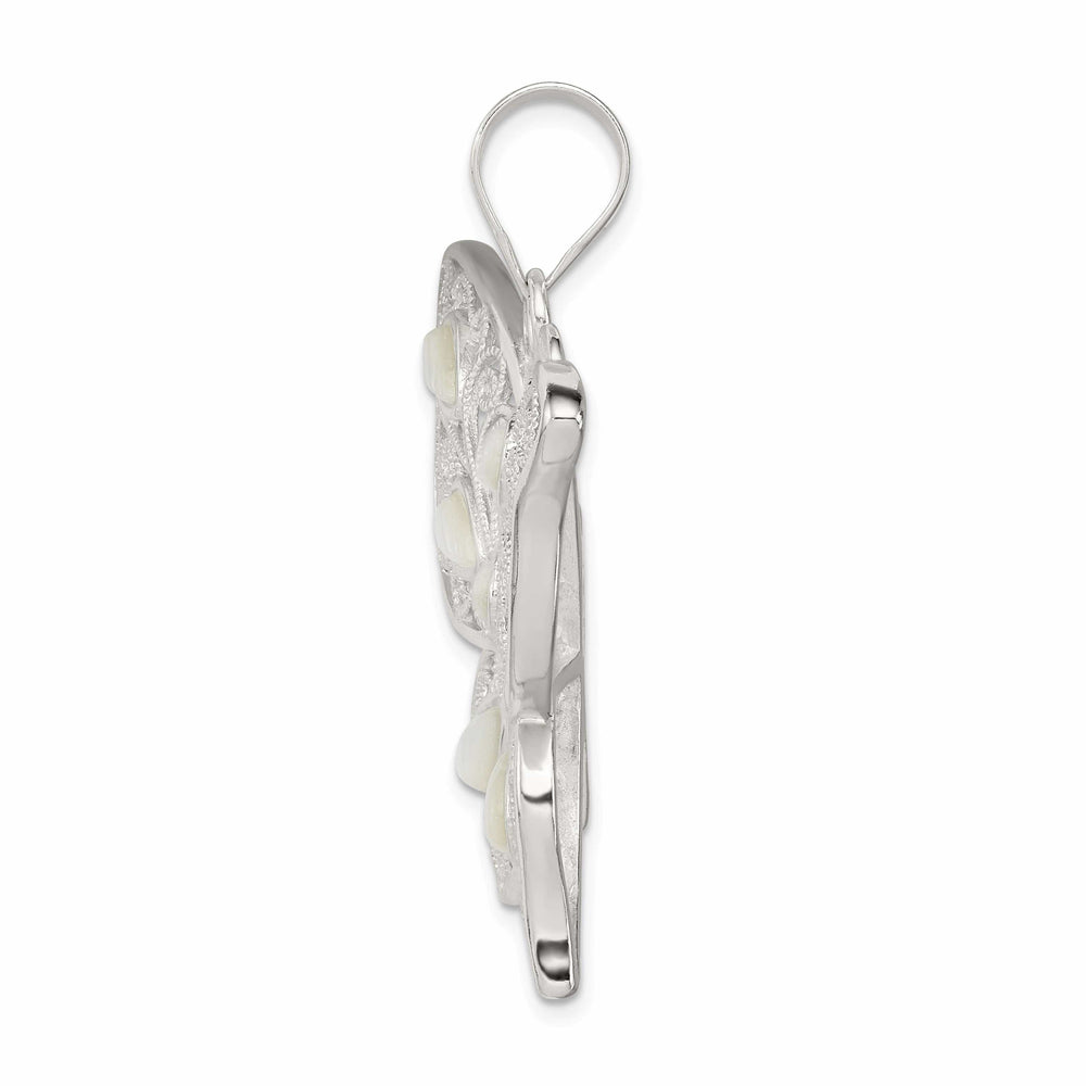 Silver Filigree Mother of Pearl Butterfly Charm
