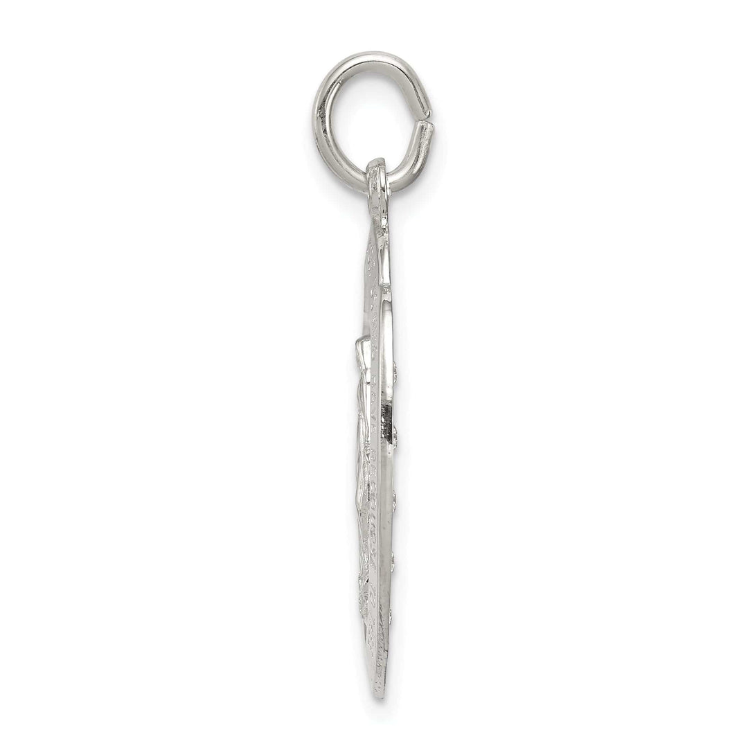 Sterling Silver Polished Finish Miraculous Medal Pendant