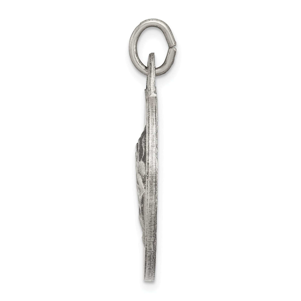 Sterling Silver Antiqued Praying Hands Pendant