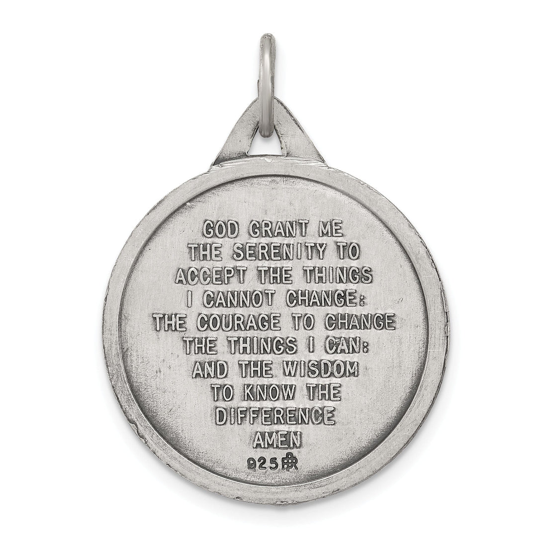 Sterling Silver Antiqued Praying Hands Pendant