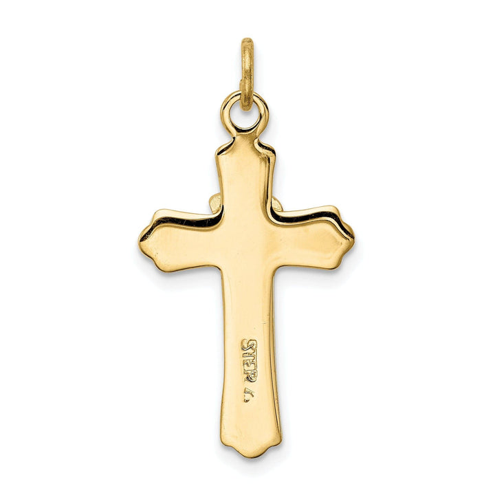 18k Gold -plated Sterling Silver Dove Cross Charm