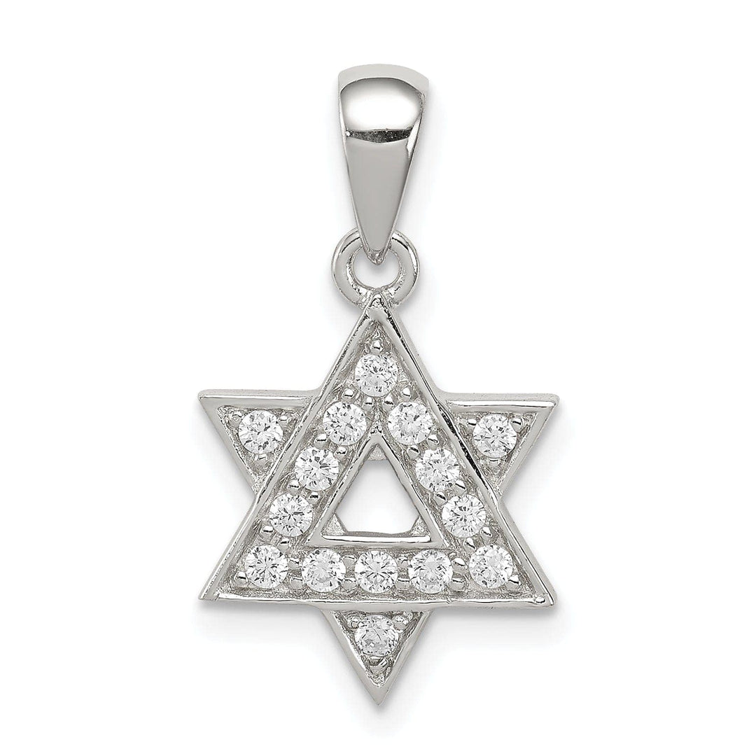 Sterling Silver C.Z Star of David Pendant