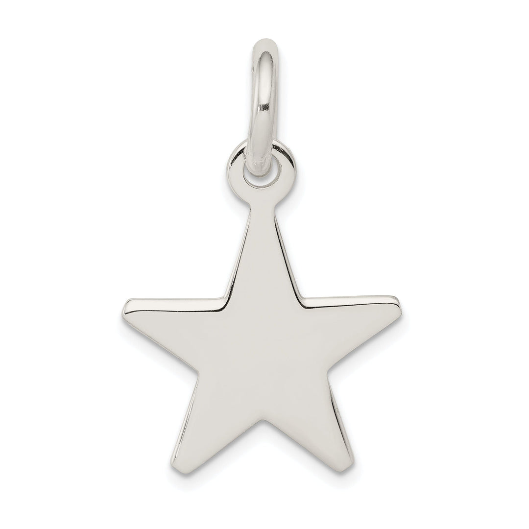 Sterling Silver Polished Finish Star Charm