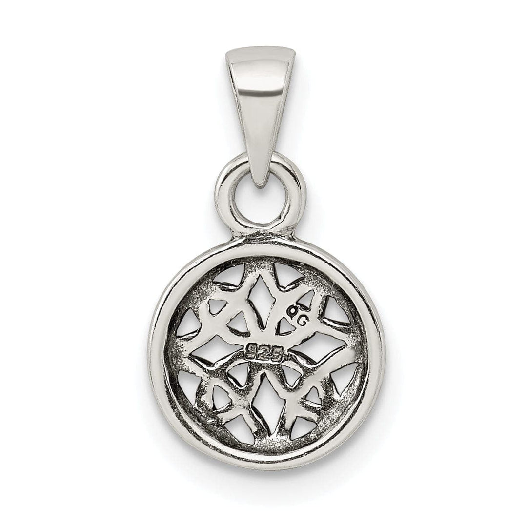 Silver Polished Antiqued Finish Celtic Charm