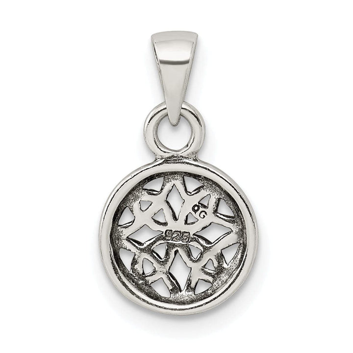 Silver Polished Antiqued Finish Celtic Charm