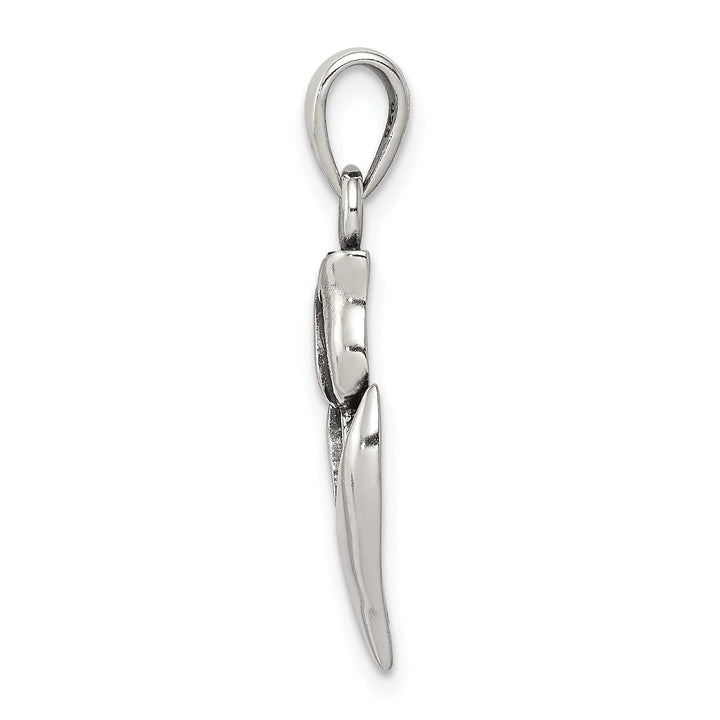 Sterling Silver Polished Antiqued Tulip Charm