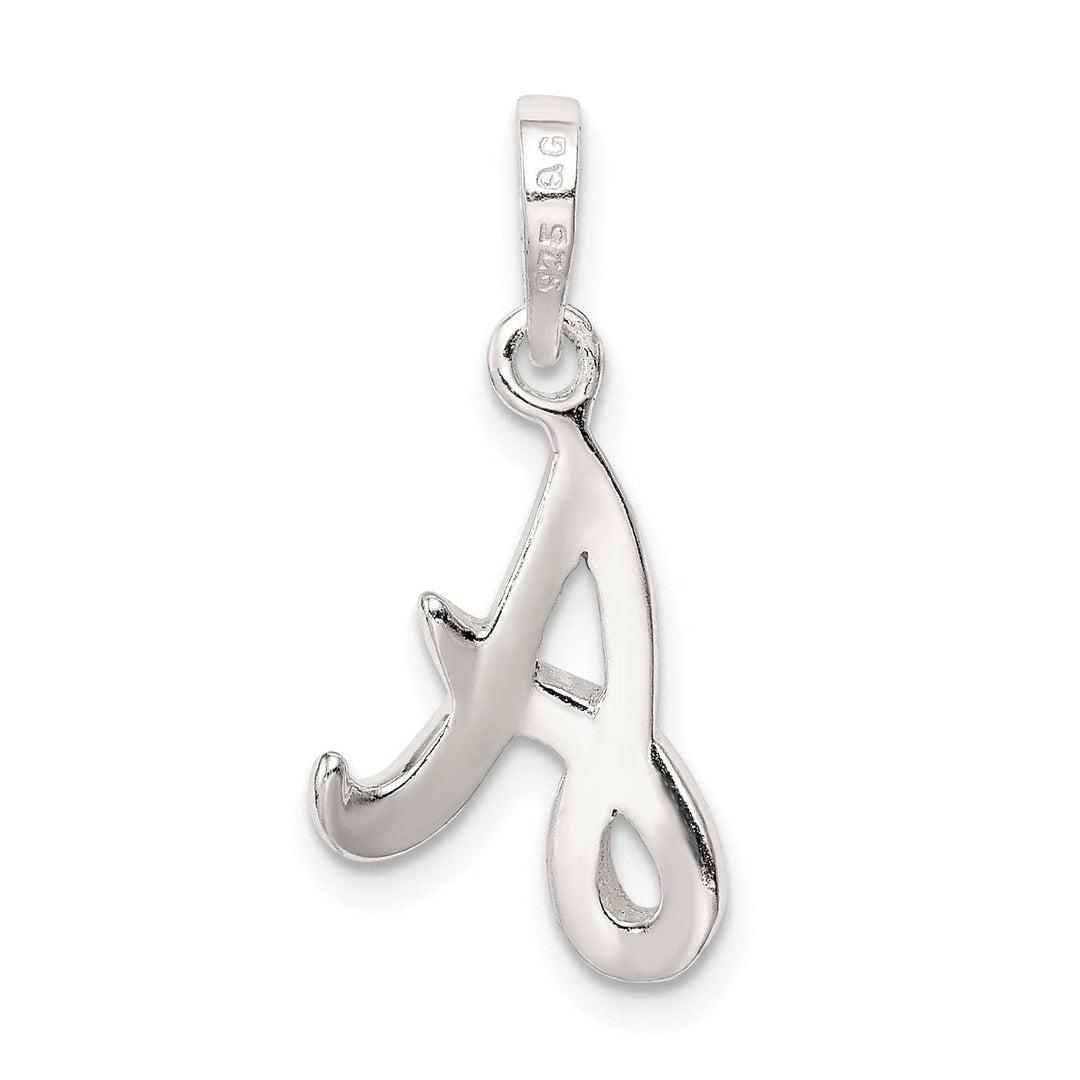 Sterling Silver Polished Initial A Pendant
