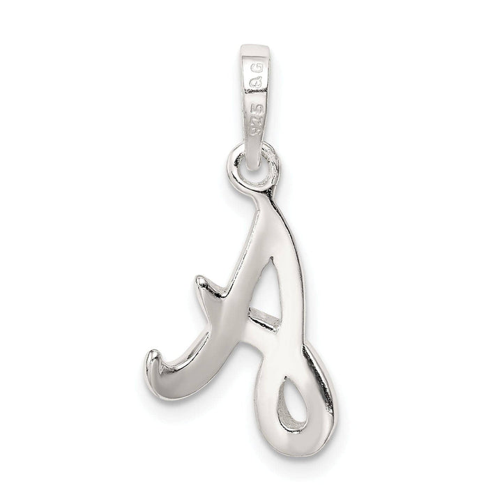Sterling Silver Polished Initial A Pendant