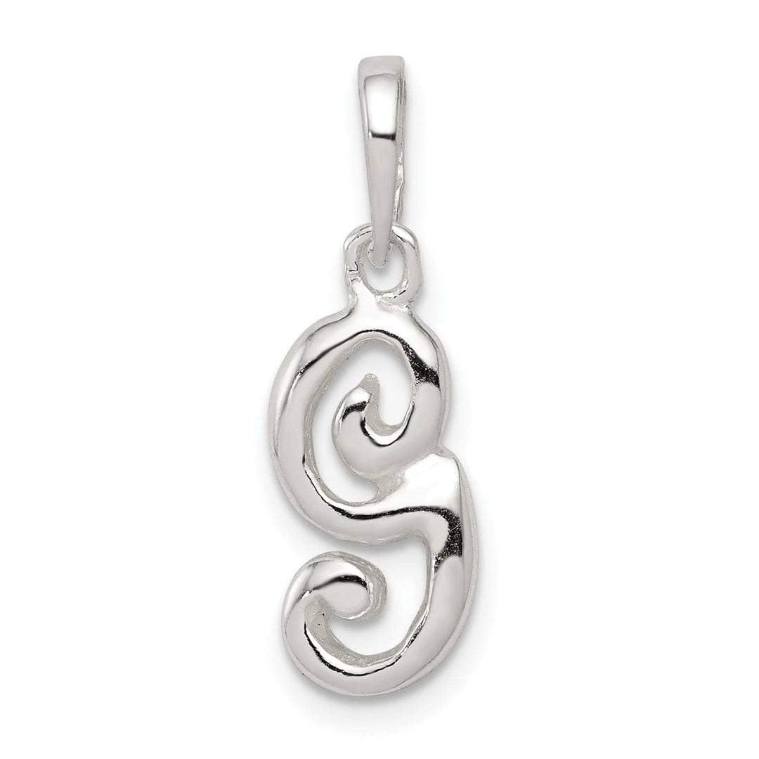 Sterling Silver Polished Initial G Pendant
