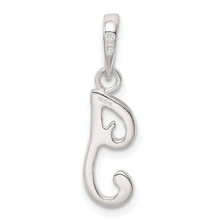 Sterling Silver Polished Initial I Pendant
