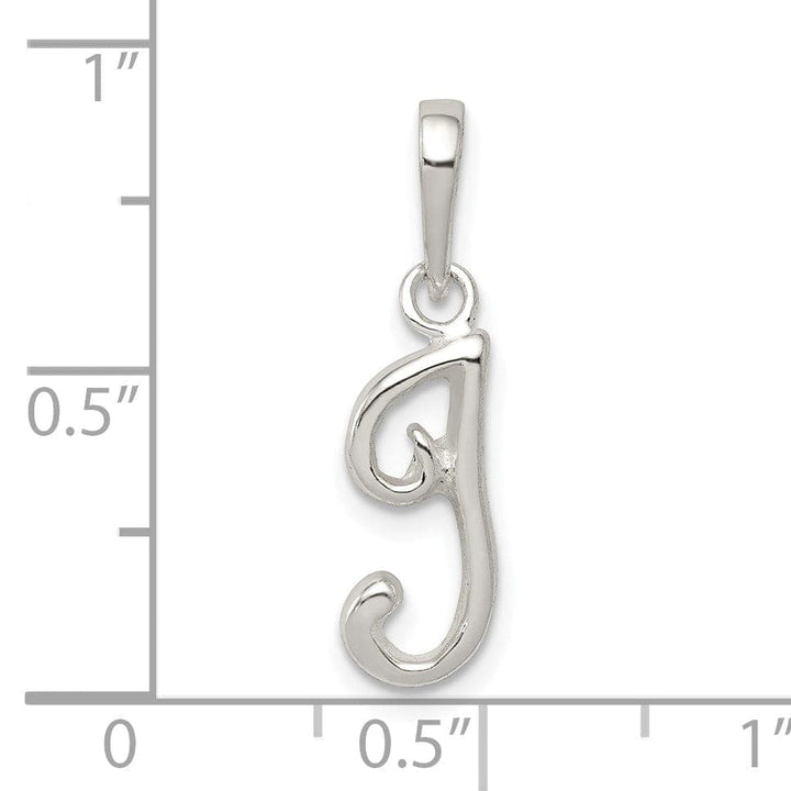 Sterling Silver Polished Initial I Pendant