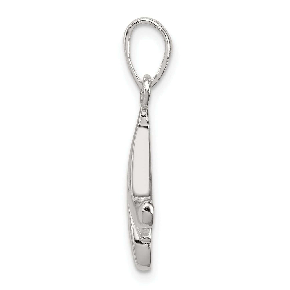 Sterling Silver Polished Initial M Pendant