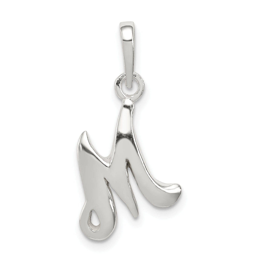 Sterling Silver Polished Initial M Pendant