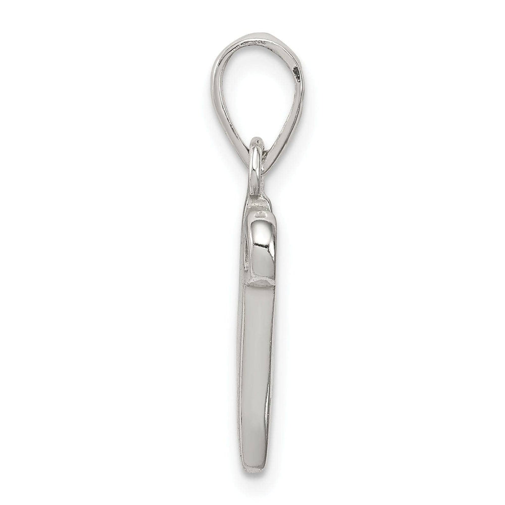 Sterling Silver Polished Initial N Pendant
