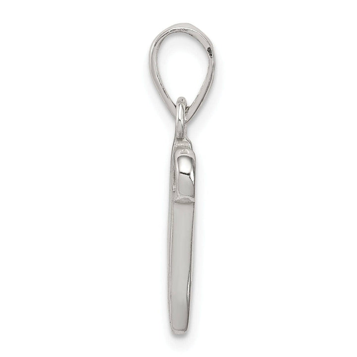 Sterling Silver Polished Initial N Pendant