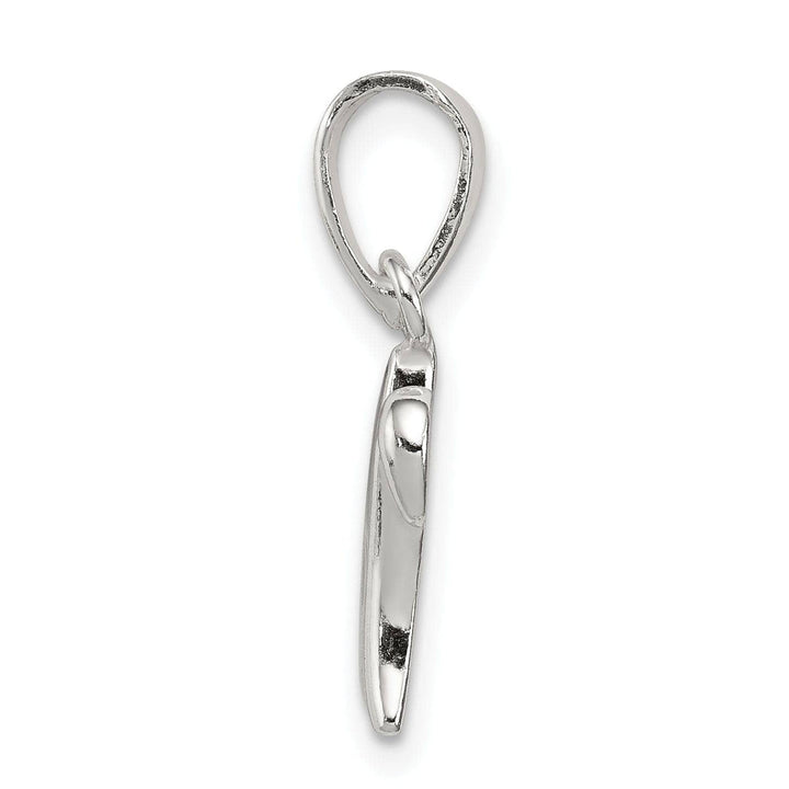 Sterling Silver Polished Initial W Pendant