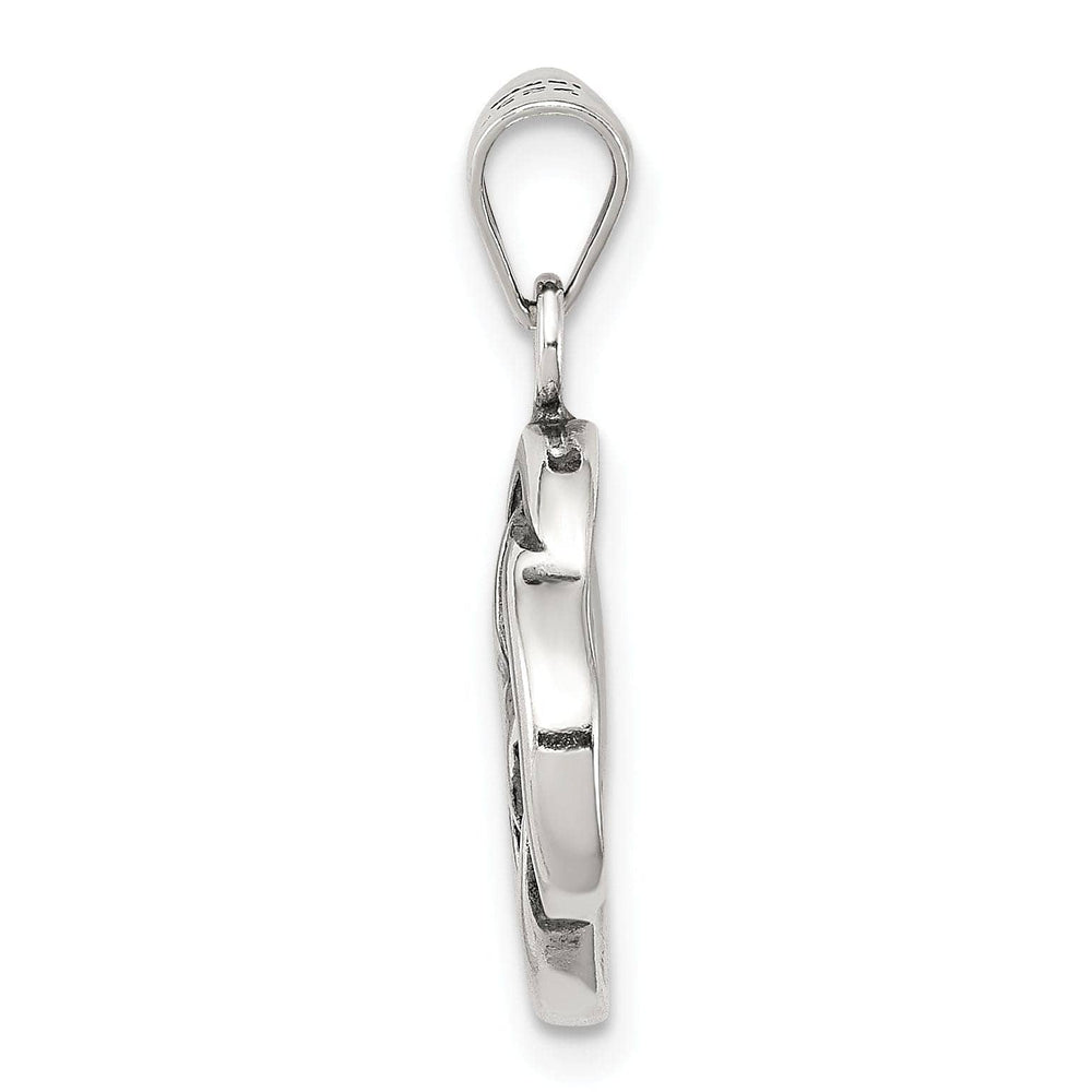 Silver Polish Antiqued Finish Celtic Knot Charm