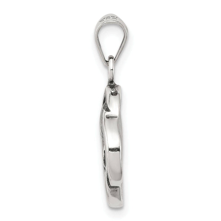 Silver Polish Antiqued Finish Celtic Knot Charm