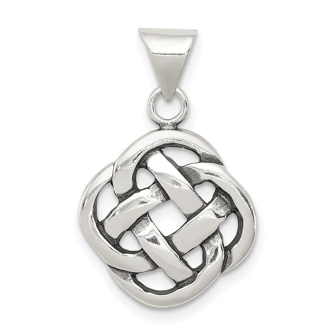Silver Polish Antiqued Finish Celtic Knot Charm