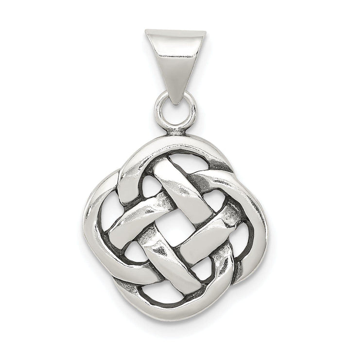 Silver Polish Antiqued Finish Celtic Knot Charm