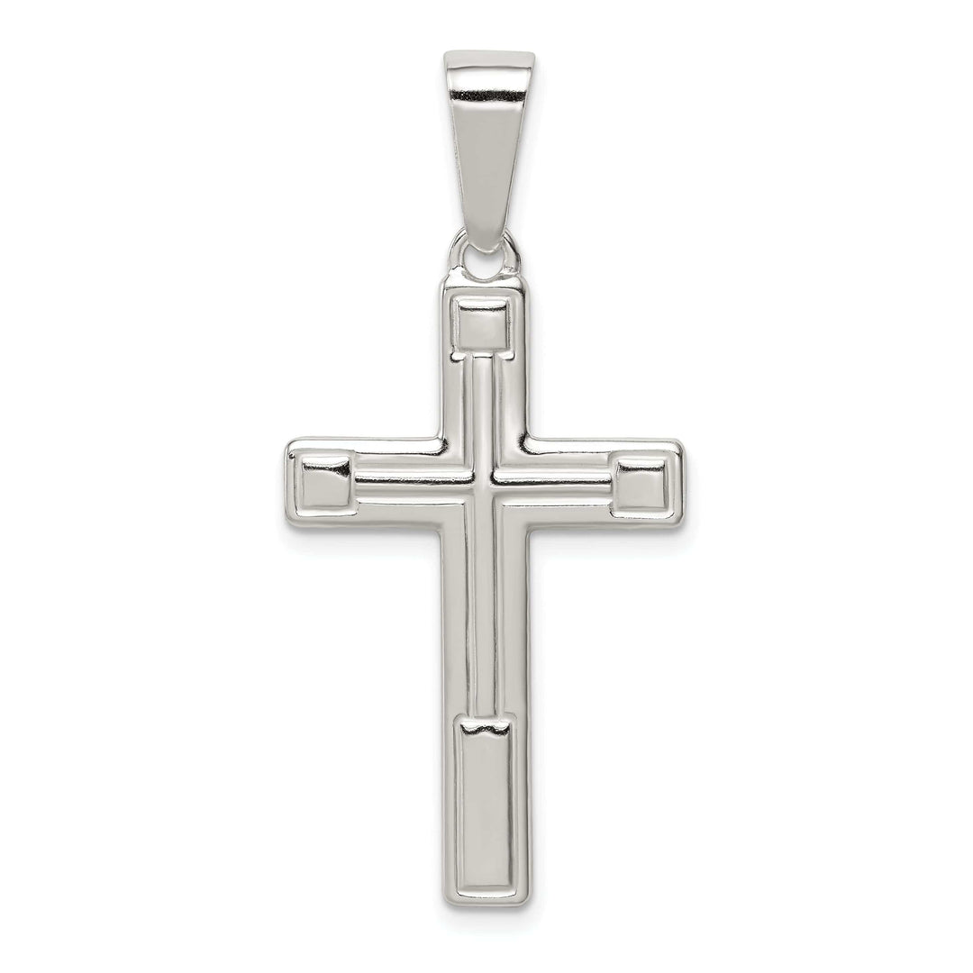 Sterling Silver Polished Latin Cross Pendant