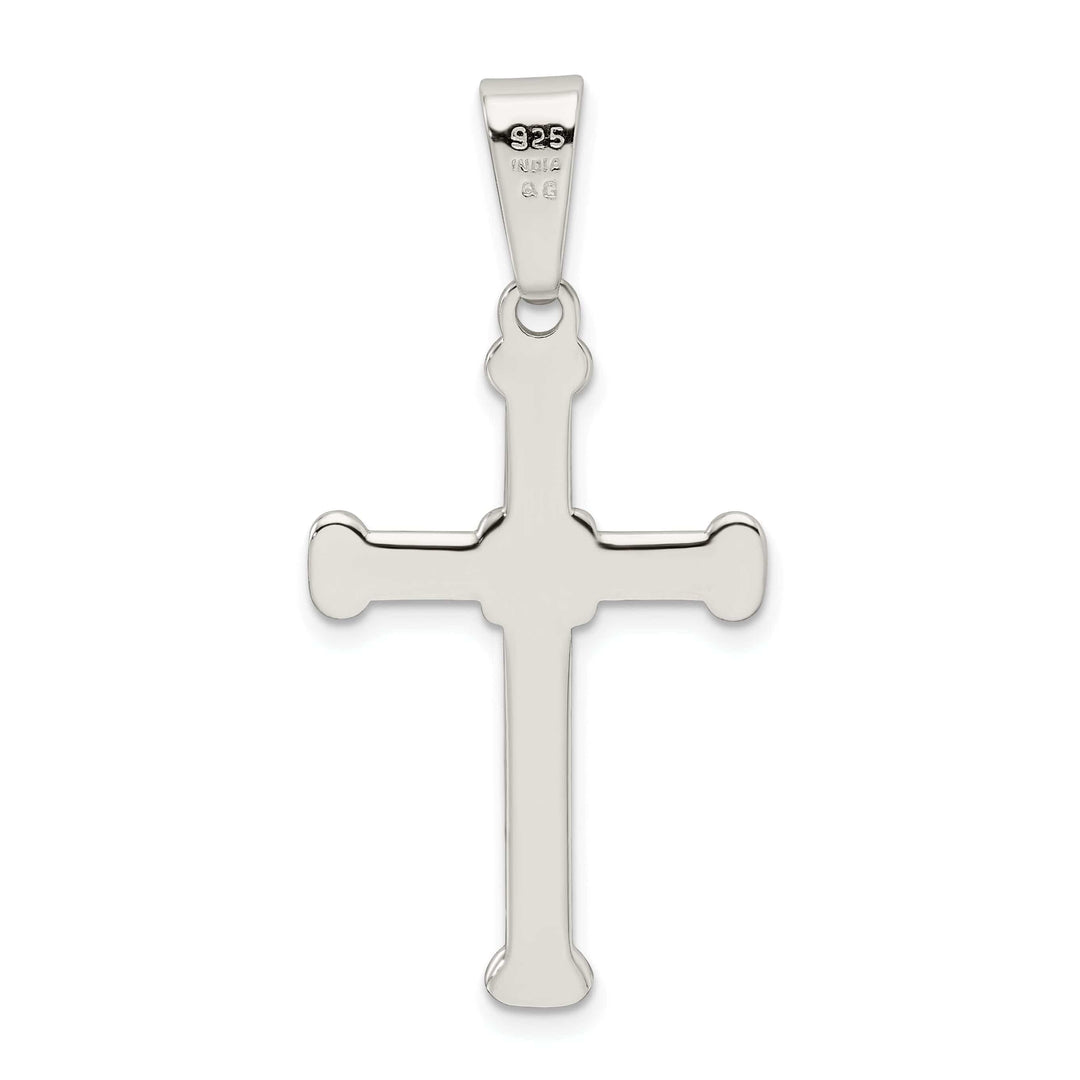 Sterling Silver Polished Finish Cross Pendant