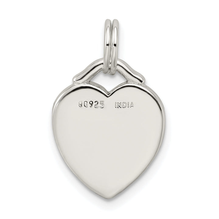Silver Antiqued LIVE LAUGH LOVE Heart Charm