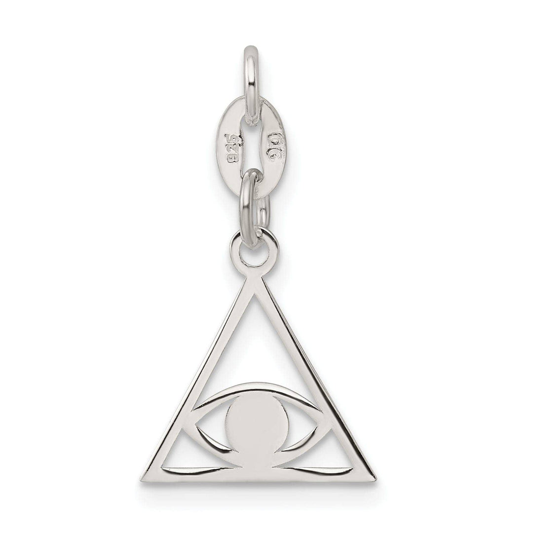 Sterling Silver Polished Finish Evil Eye Charm