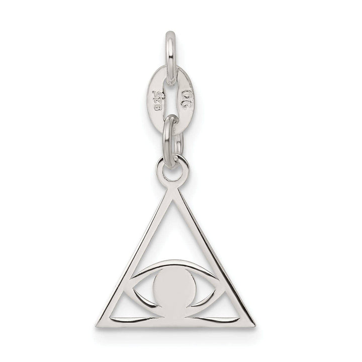 Sterling Silver Polished Finish Evil Eye Charm