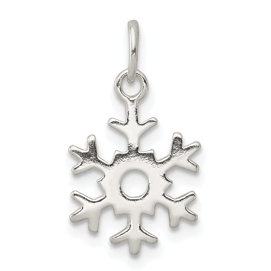 Sterling Silver Polished Snowflake Pendant