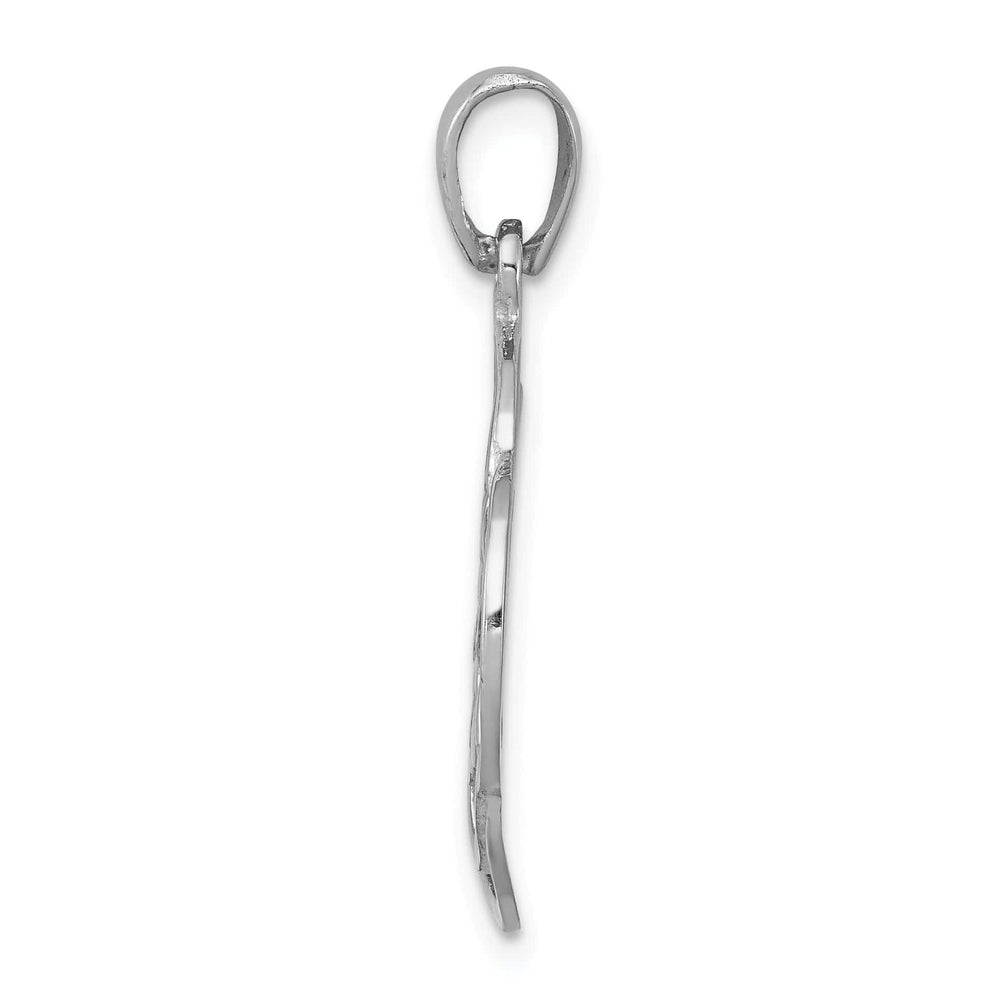 Silver Polished Finish Flat Back Celtic Charm