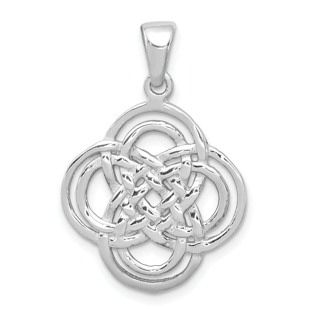 Silver Polished Finish Flat Back Celtic Charm