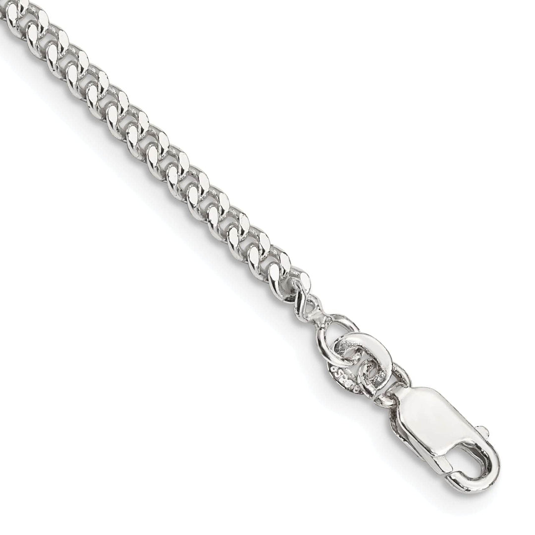 Silver Polished 3.00-mm Solid Curb Link Chain
